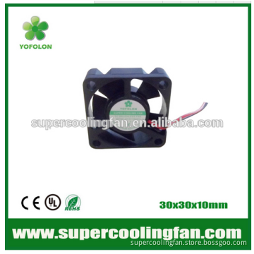 notebook cooler applied 30x30x10mm 12V dc electric mini fan
